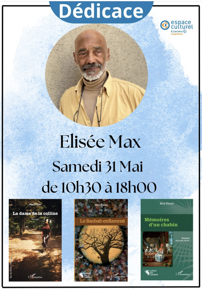 Affiche dédicaces Max Elisée