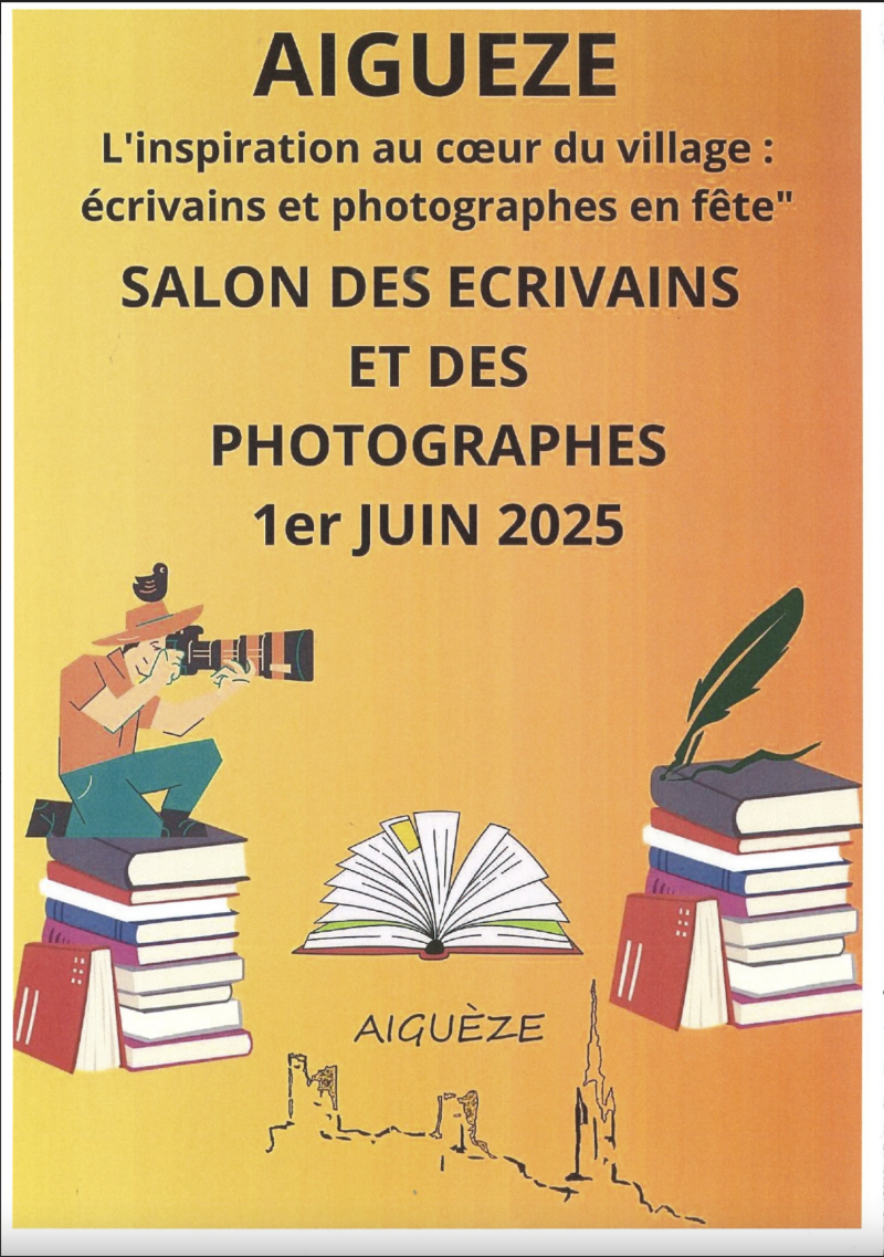 Affiche salon des auteurs aiguèze 