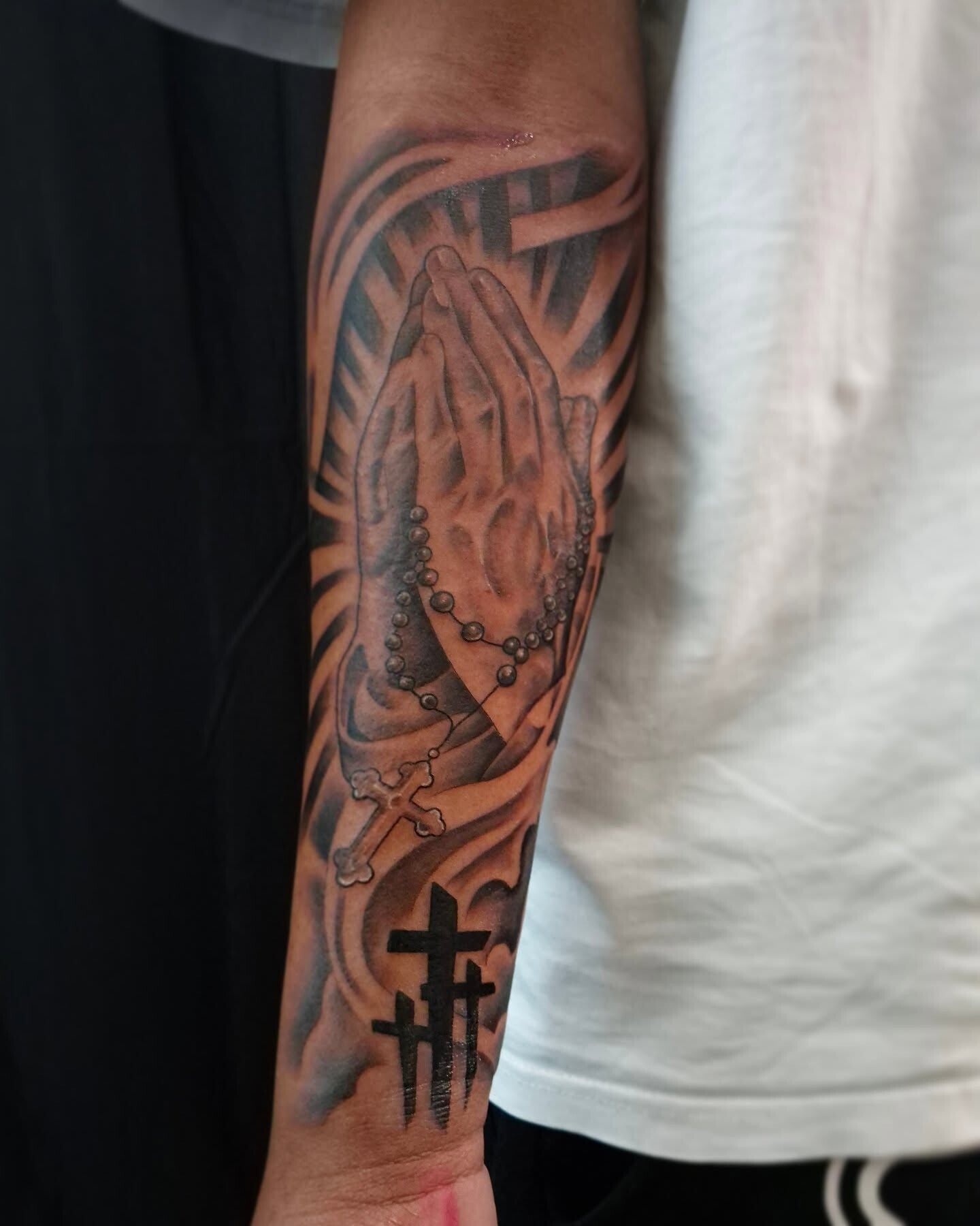 Praying hands · onderarm
