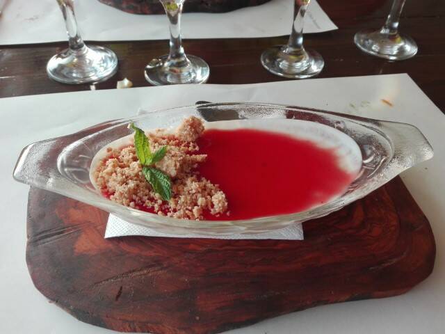 Voorgerecht bij Oskars Creative Cuisine restaurant