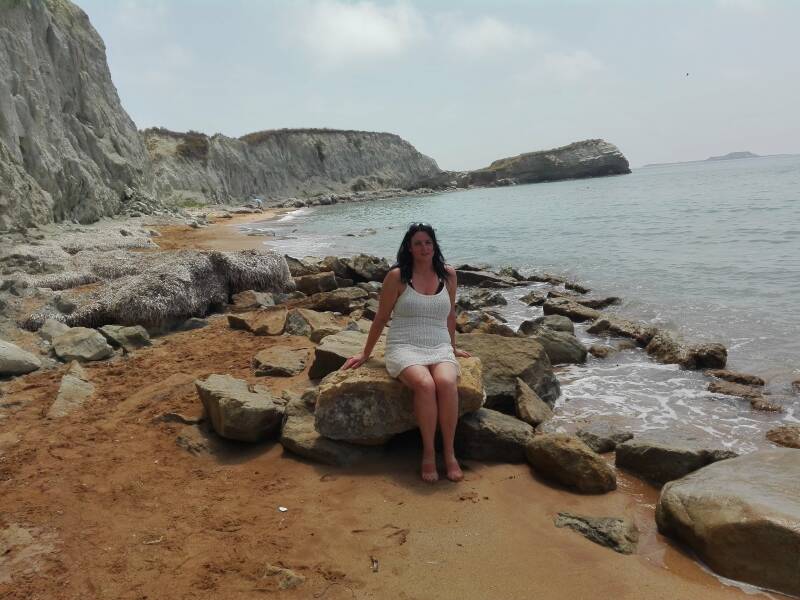 Zitten bij Koutala Beach