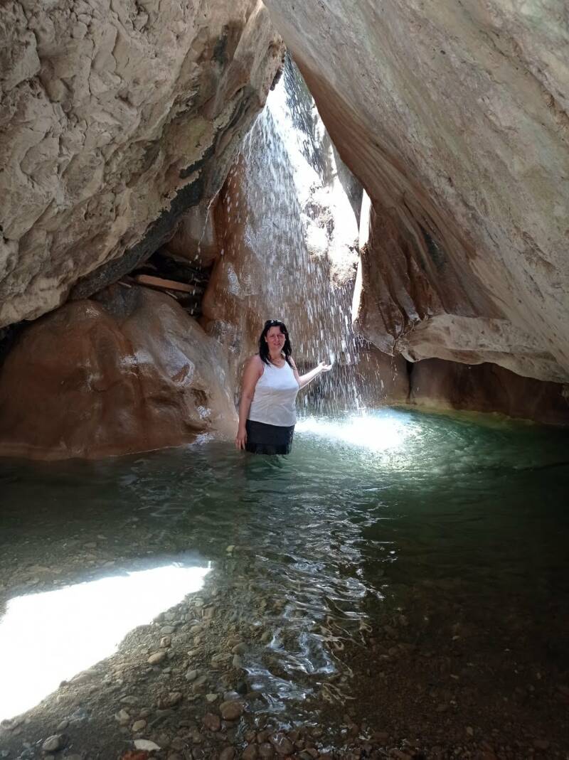 Waterfall cave Patsos Gorge