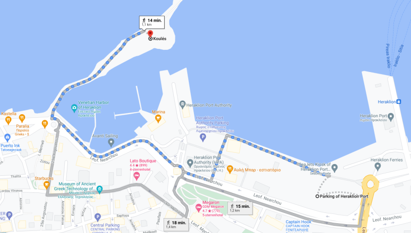 Map Heraklion Port