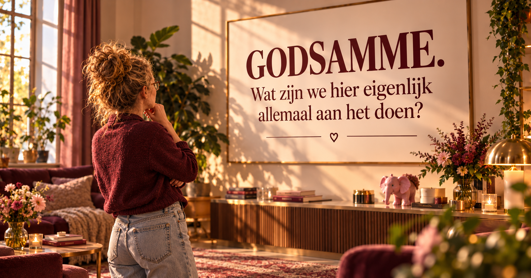 Desirée kijkt naar de vraag: GODSAMME. Wat zijn we hier eigenlijk allemaal aan het doen?