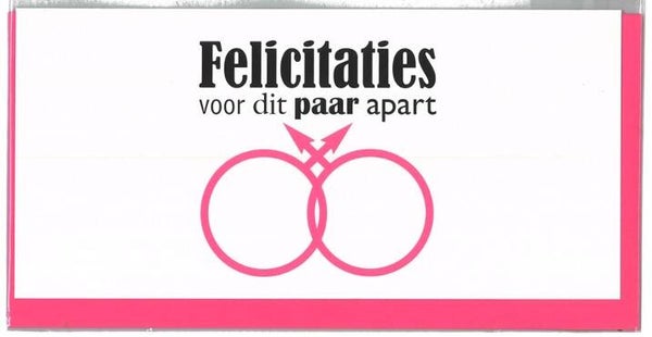 Felicitaties voor dit paar apart