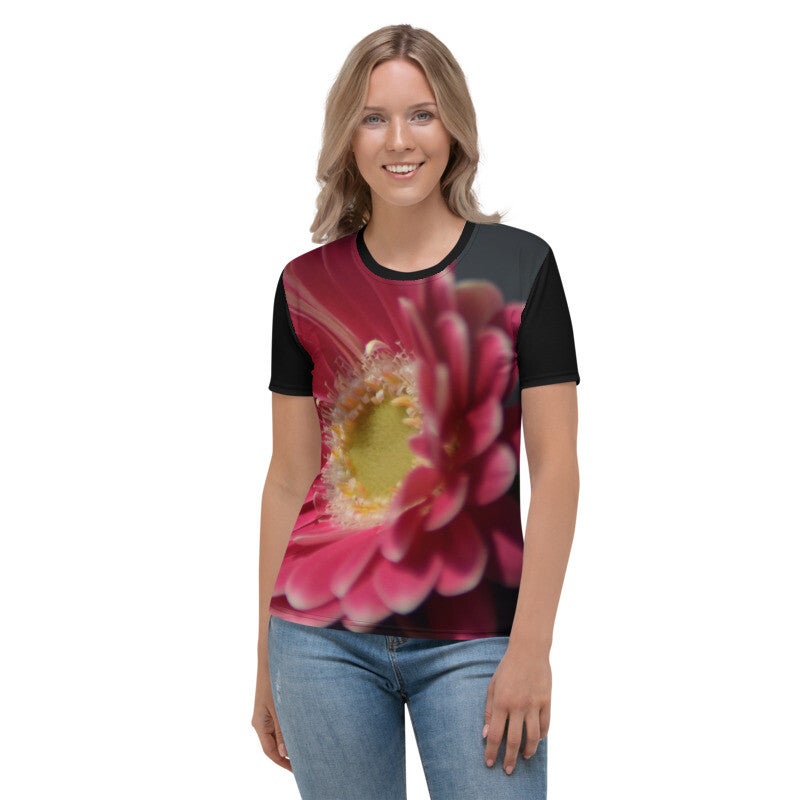 LIEVIX Gerbera T-shirt zwart