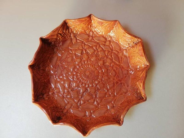 Keramiek - Serveerbord structuur rose graniet