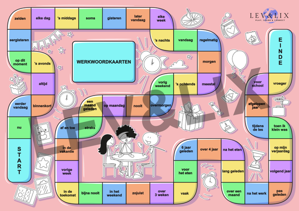 Tijdenspel Werkwoorden inclusief 150 kaartjes