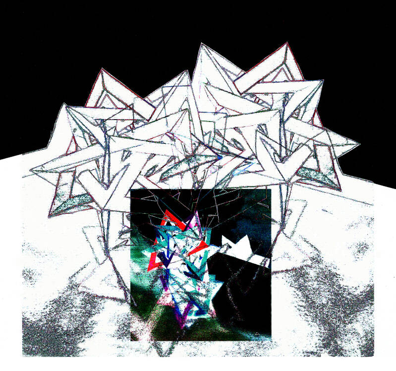 Ursula Etzlinger-Staf / Grafik / White Star / C-Print Mixtechnik