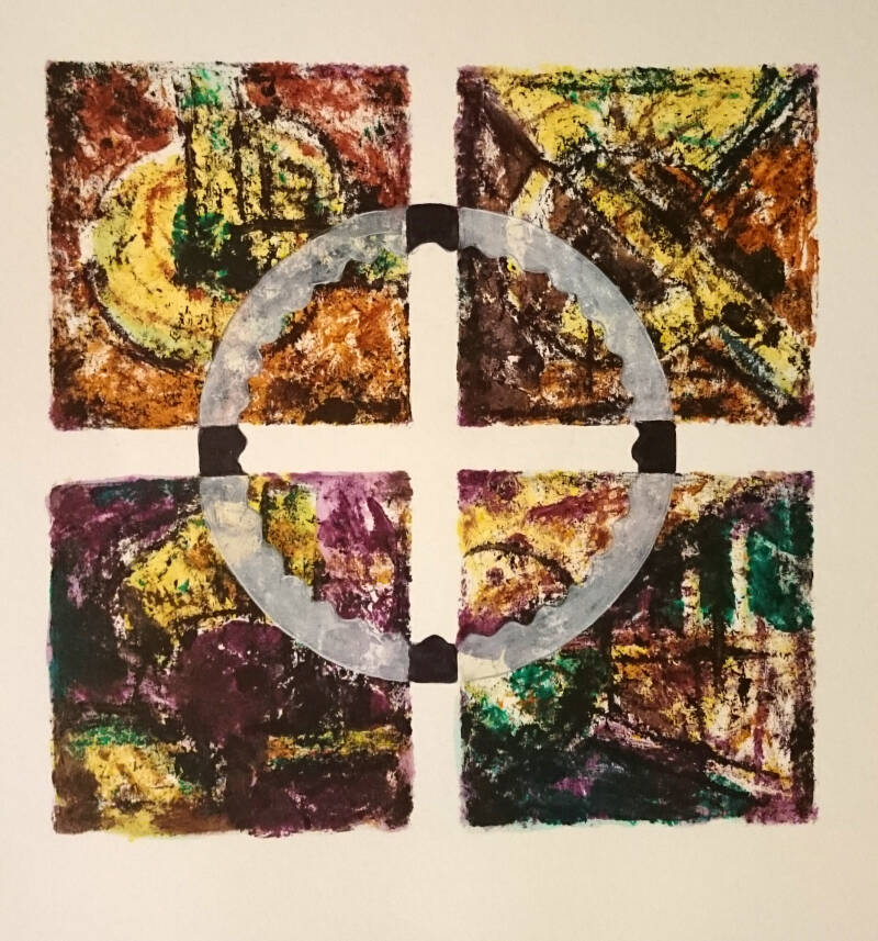 Ursula Etzlinger-Staf / Grafik / Monotypie / Verbindung