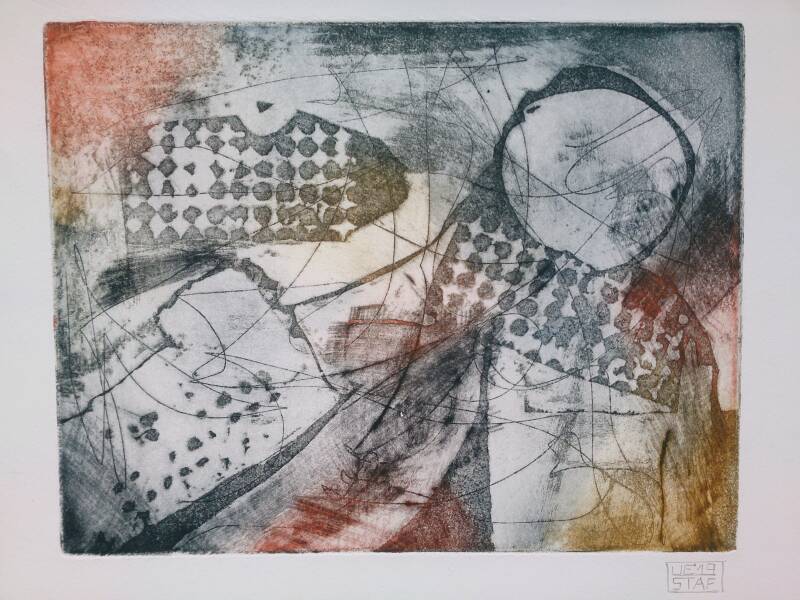 Ursula Etzlinger-Staf / Grafik / Radierung / Spuren 