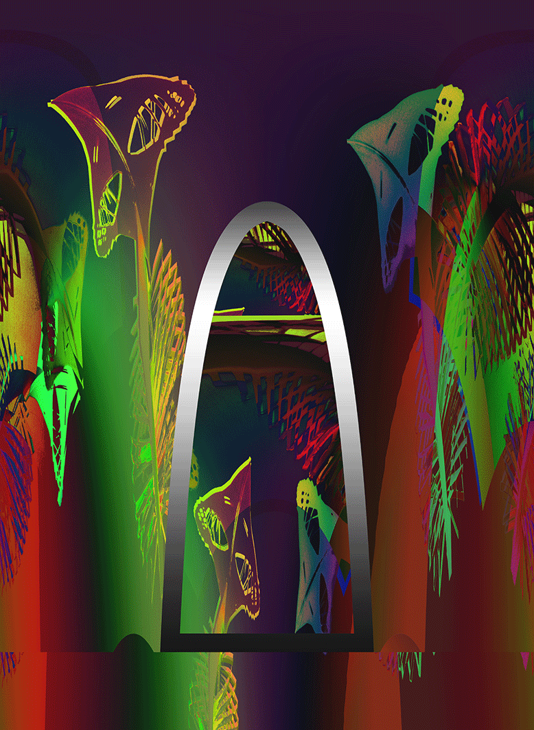 Ursula Etzlinger-Staf / Grafik / Anbetung / C-Print Mixtechnik