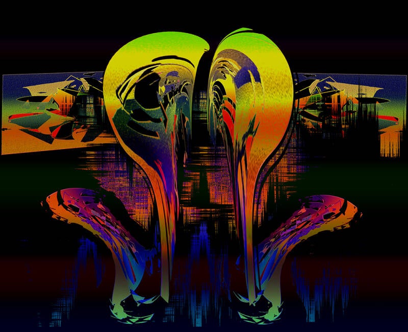 Ursula Etzlinger-Staf / Grafik / Double / Mixtechnik