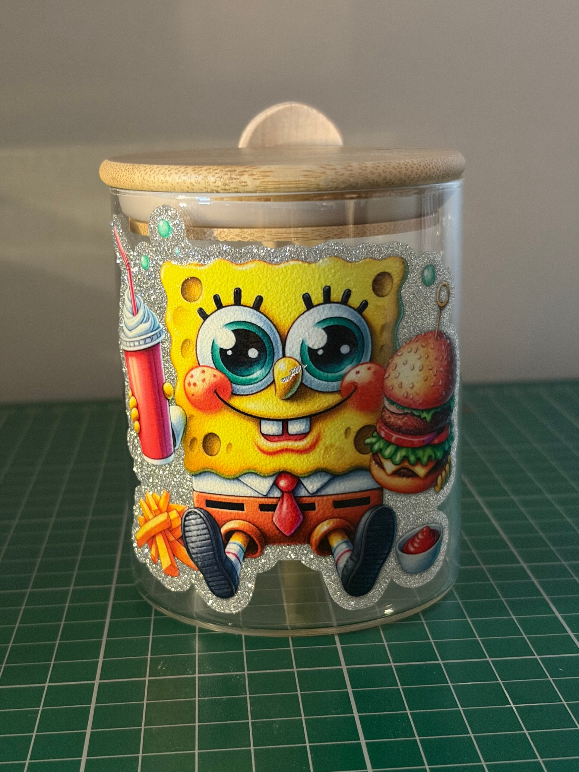 Luxe Glazen Voorraadpot – SpongeBob Collectie 🍔🧽