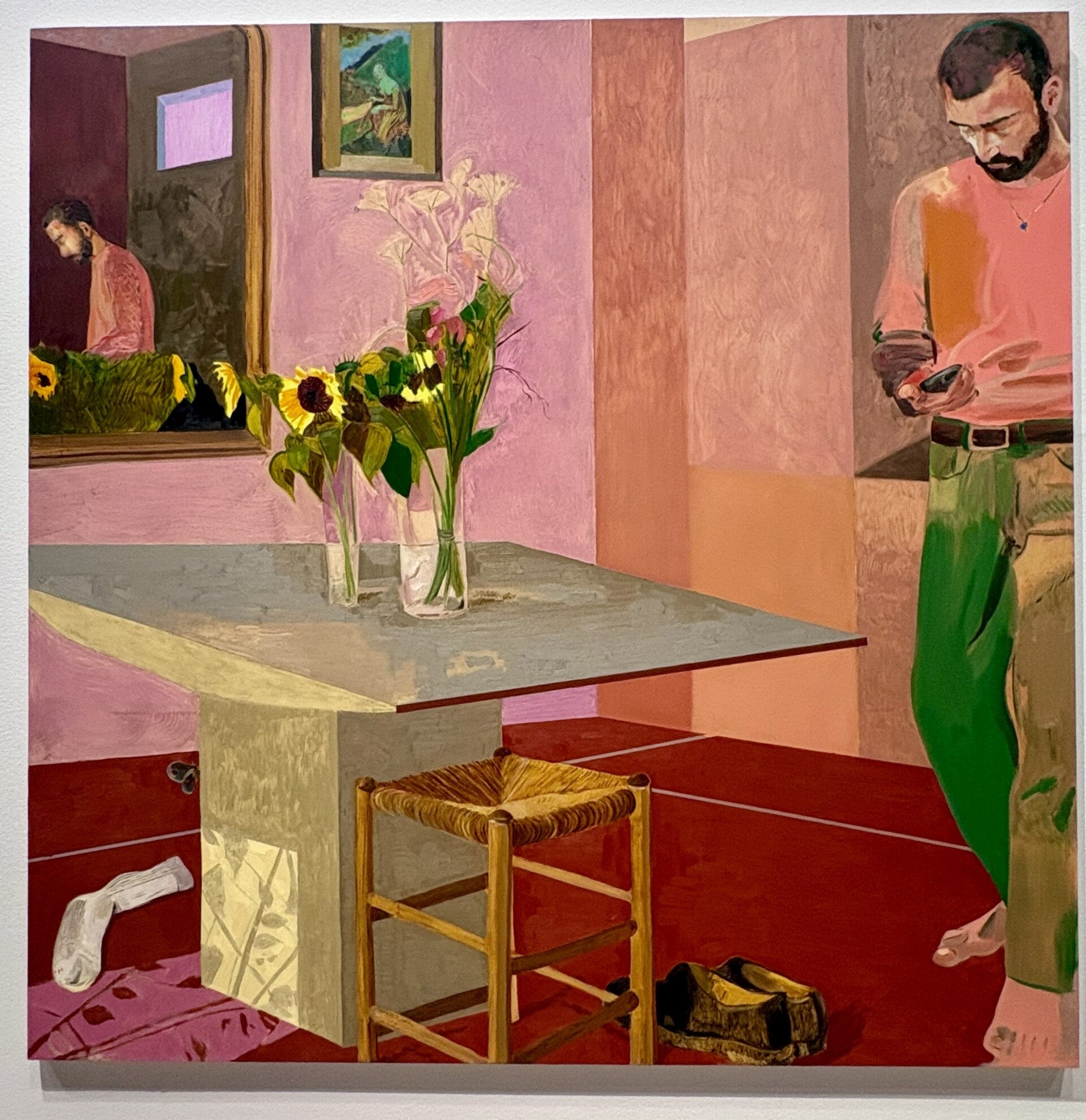 Anthony Cudahy, bad news delivered (the veil), 2025, Oil on Linen