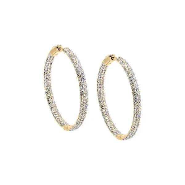 CZ Pavé Chunky Hoop Earring
