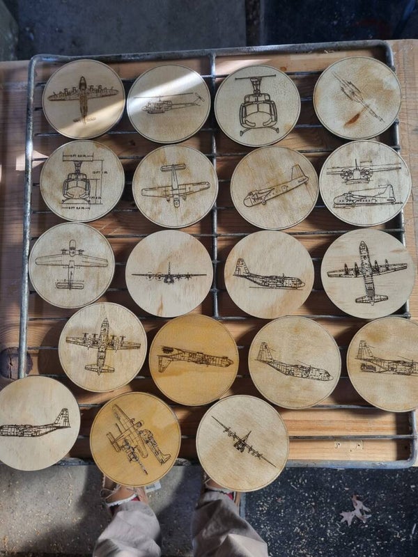 Custom Laser-Engraved Wooden Coasters