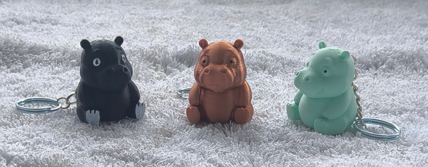 Hippo Keychain