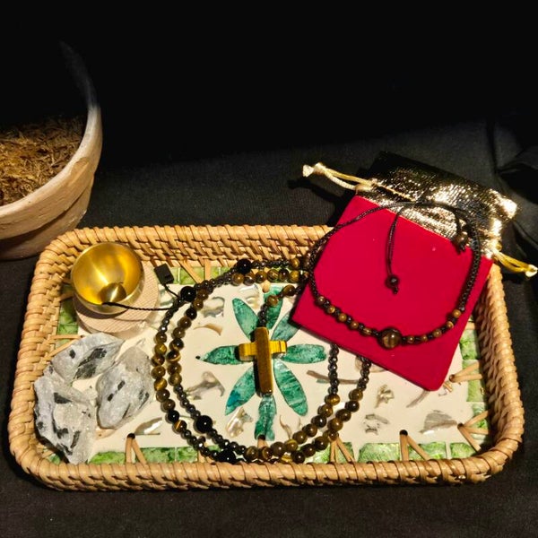 ✨️Edelsteen gebedsmandje voor innerlijke rust ✨️in combinatie met 1 tarotlegging naar keuze