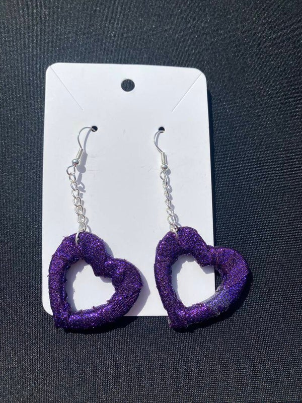 Deep Purple Sparkle Earrings