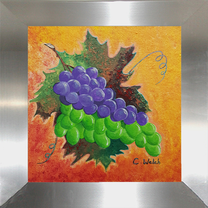 Grapes and Vine Leaf