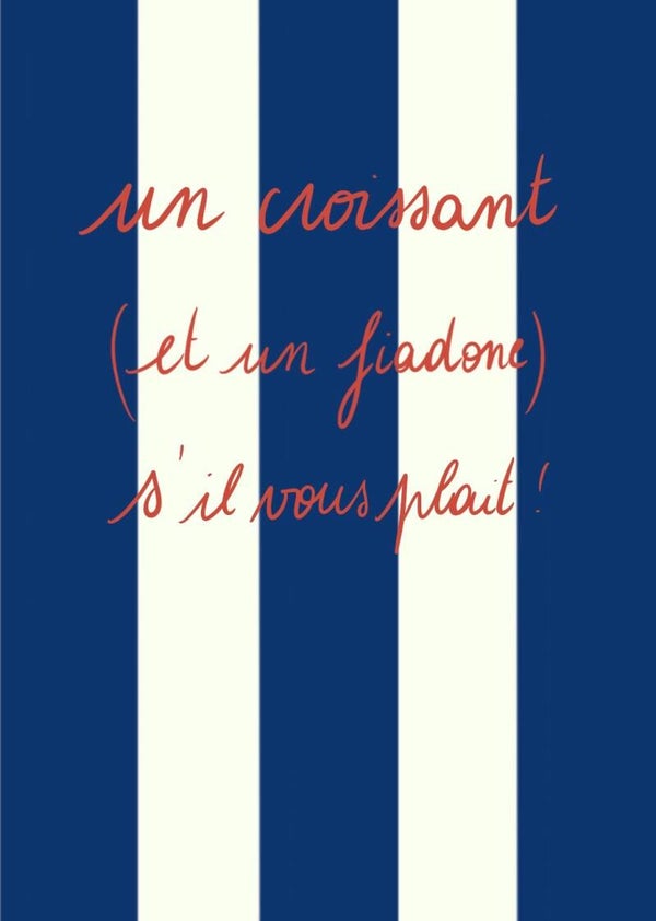 Carte postale croissant