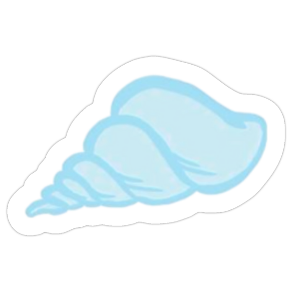 Sticker coquillage bleu