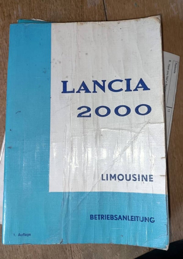 Lancia (flavia) 2000 betriebsanleitung