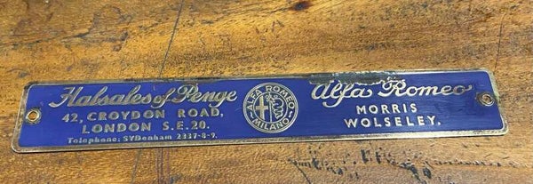 Alfa romeo dealer badge early post war very rare