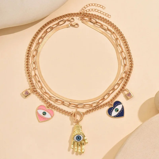 Guardian Charm Layered Necklace