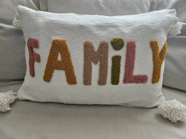 Coussin Family multicolore
