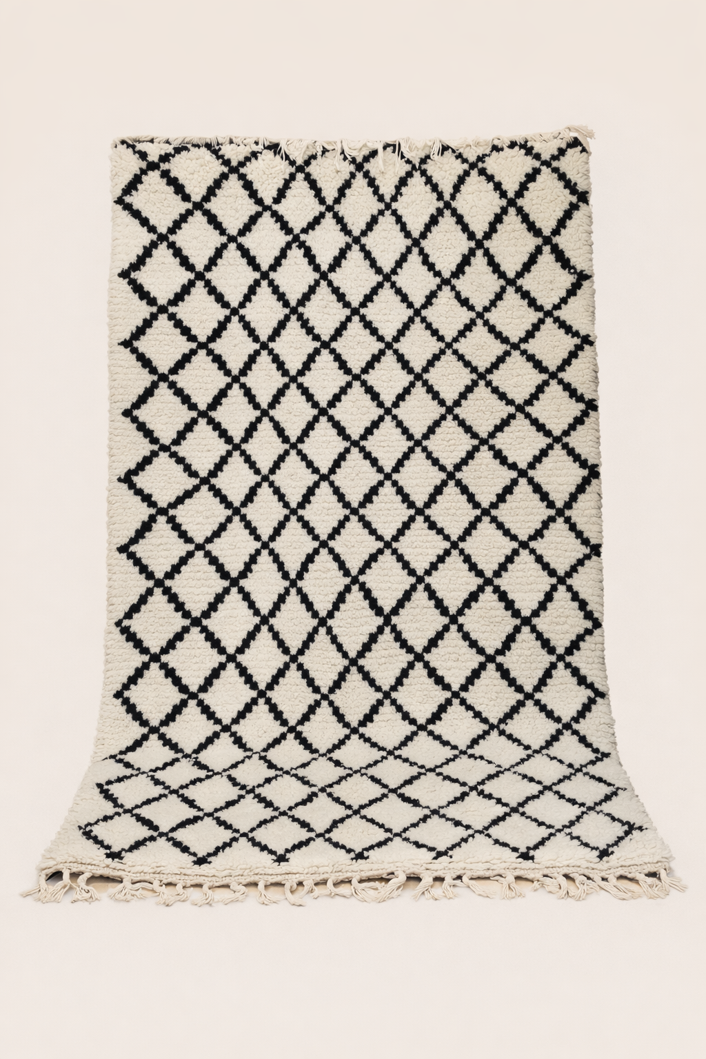 Tapis Beni Ouarain Noura – Laine épaisse – Fait main - 250cm x 163cm