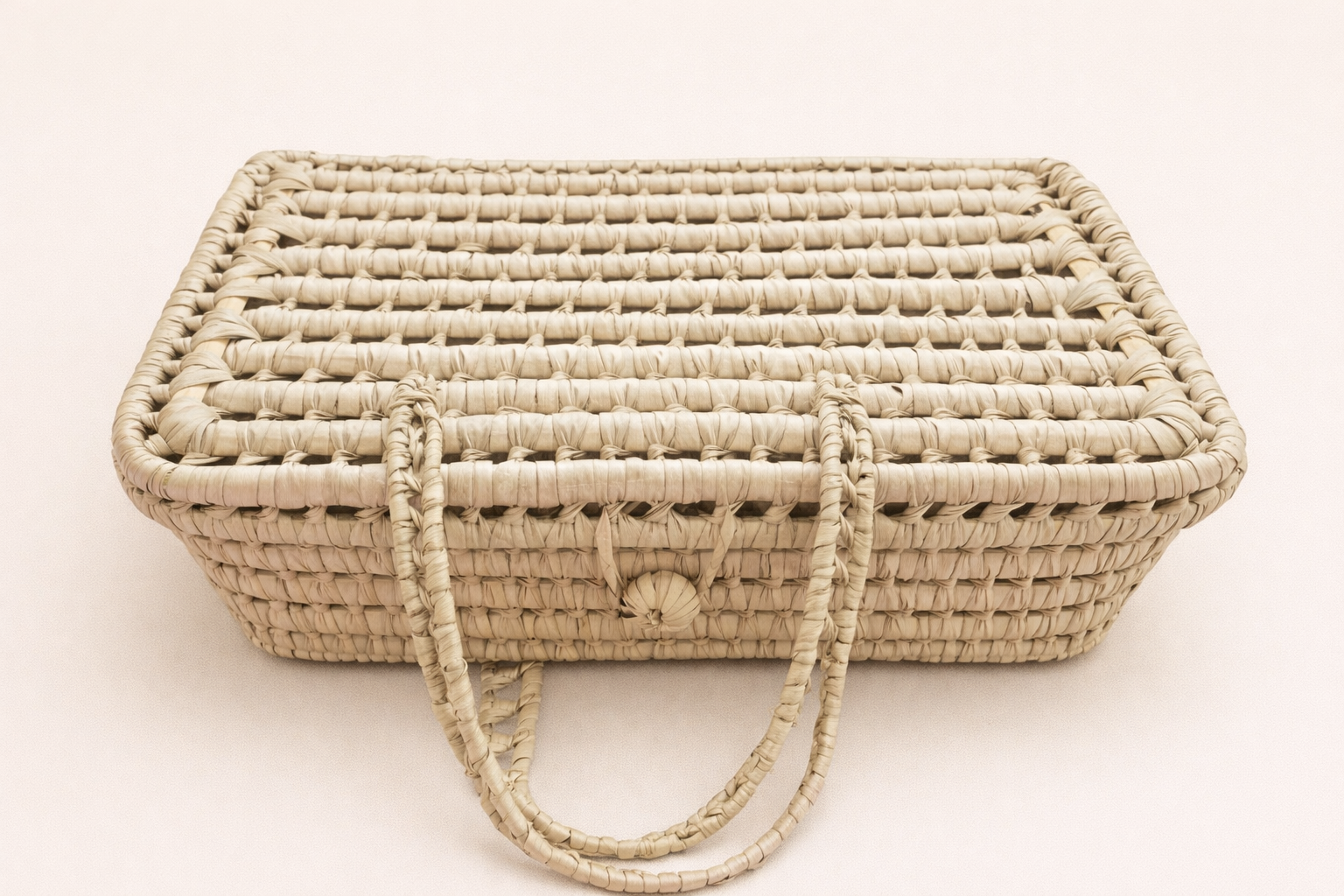 Valisette artisanale en feuilles de palmier – Fait main - 40cm x 30cm x 15cm