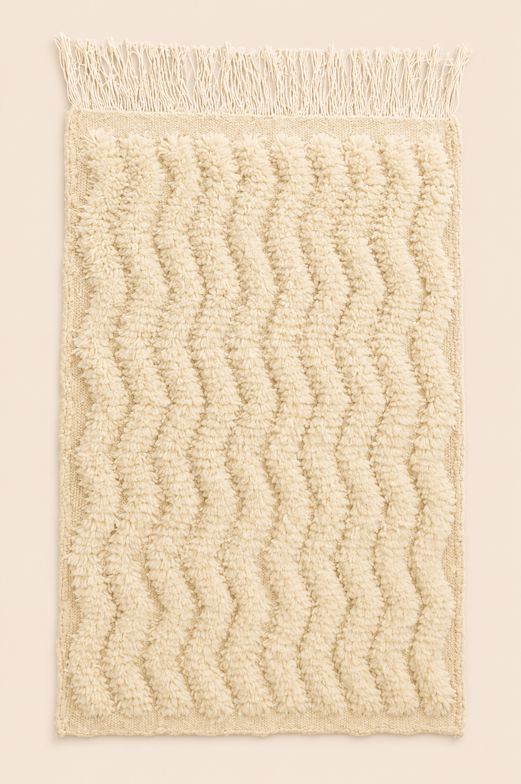 Petit tapis berbère Iman – Motifs traditionnels – Fait main - 120cm x 70cm
