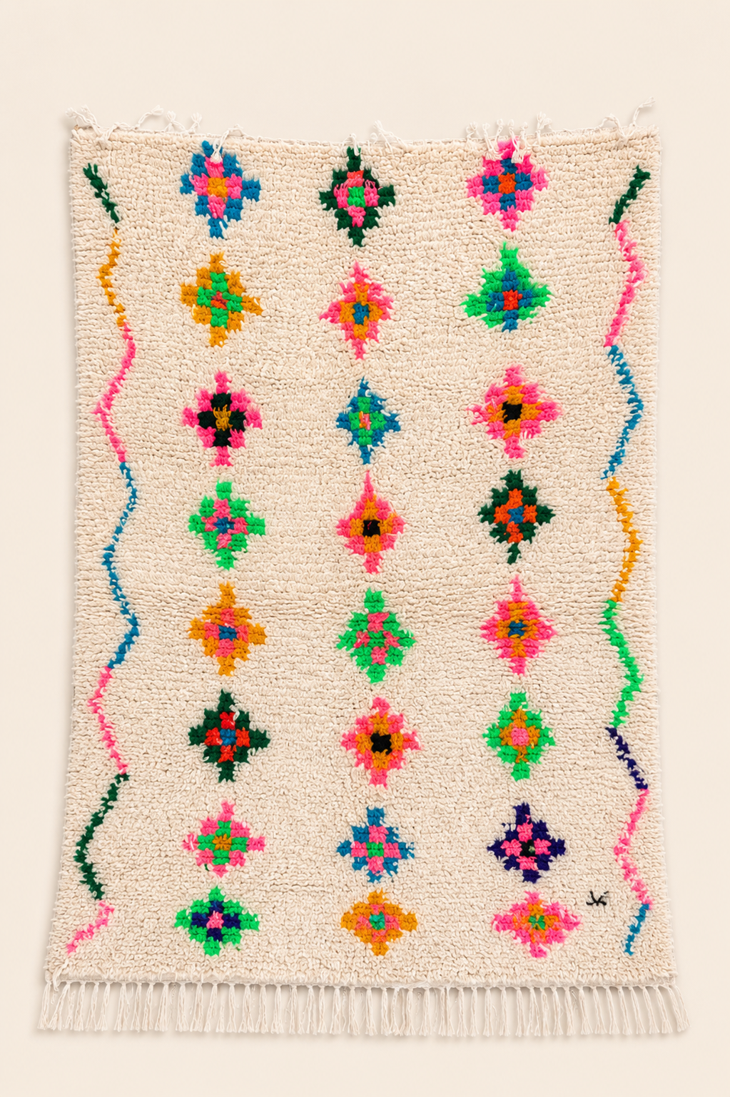 Tapis berbère Azilal Alma – Pièce unique bohème – Fait main – 141 × 98 cm