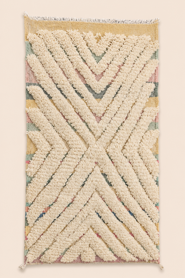 Petit tapis berbère Celestina – Style ethnique – Fait main - 123cm x 75cm