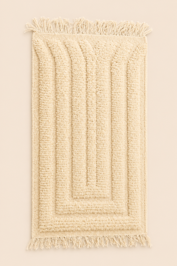 Petit tapis berbère Solénya – Design bohème – Fait main - 110cm x 65cm