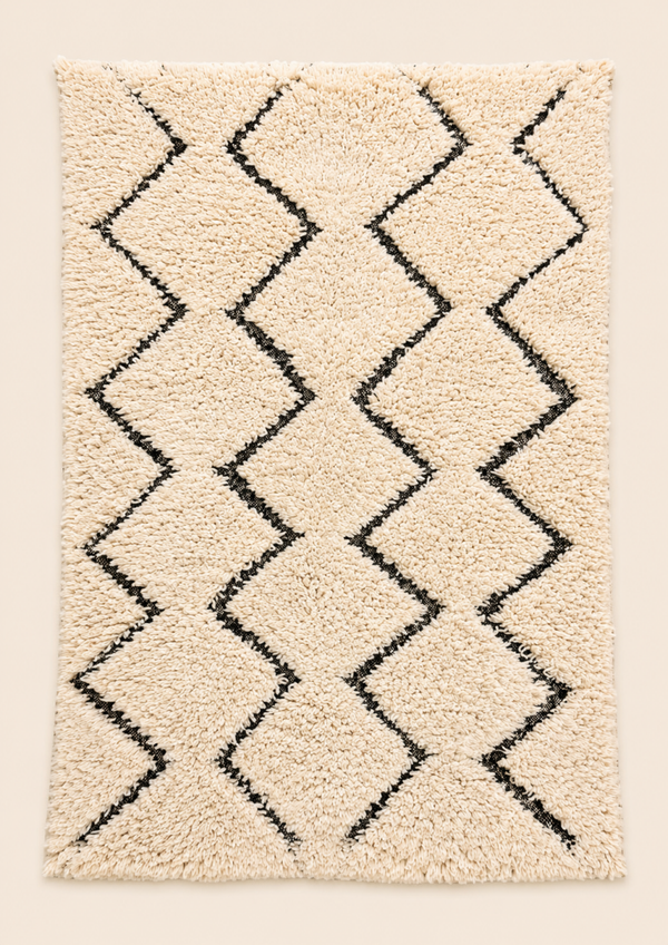 Tapis berbère Raja – Motifs graphiques – Fait main - 260cm x 160cm