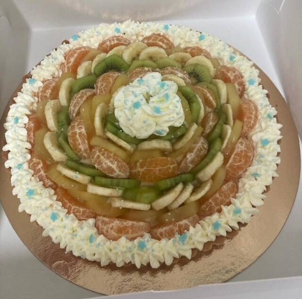 fruittaart met slagroom