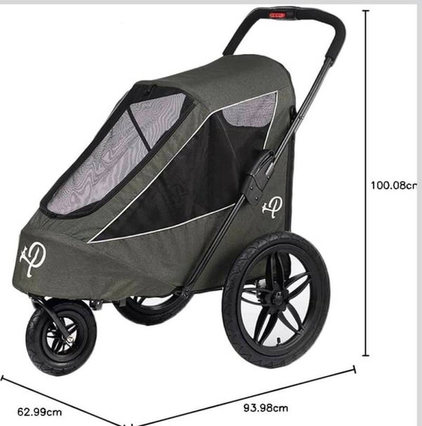 Hundebuggy & Fahrradanhänger Petique Breeze Militärgrün