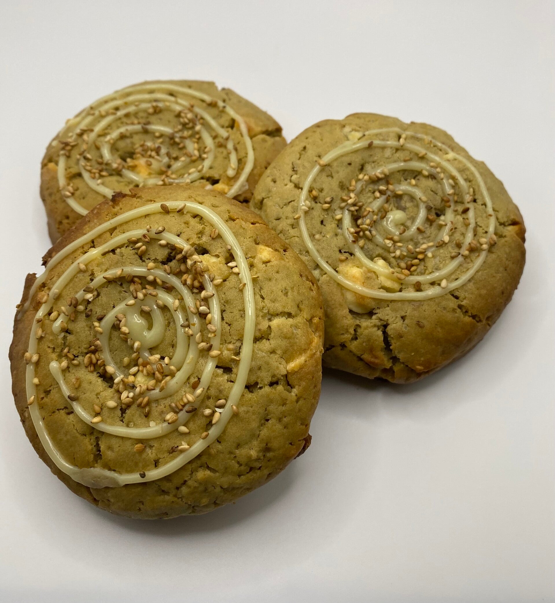 Cookie Japon matcha sésame chocolat blanc