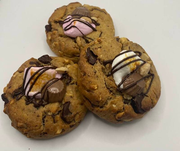 Cookie BIG USA  cacahuètes, chocolat et guimauve