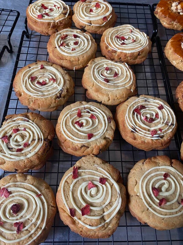 Cookie vanille fraise