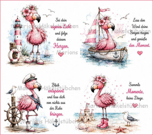 Lustige Flamingos