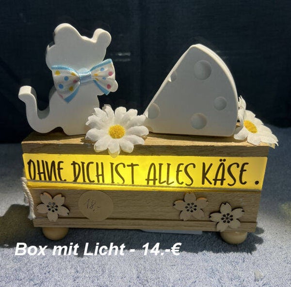 Holzkästchen - Ohne dich ist alles Käse