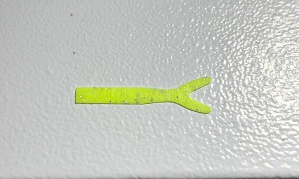 Whale Tails- Hot Yellow/Silver & Black Flake