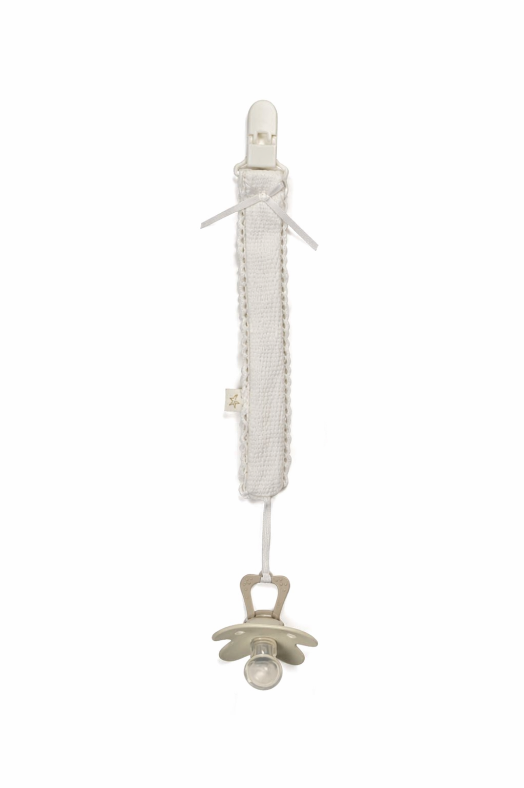Fopspeenketting witte strik