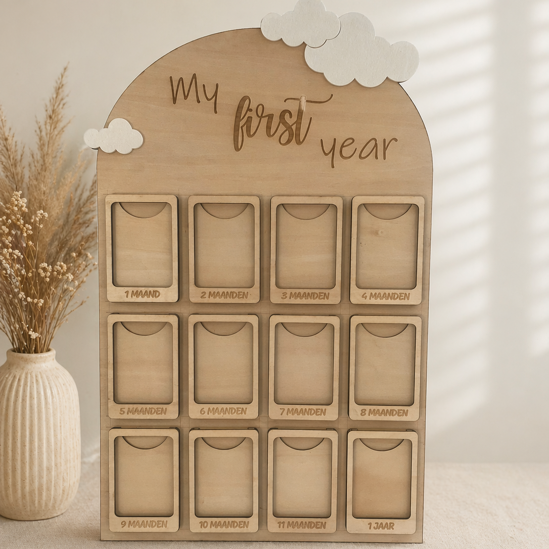 Mijlpaalbord 'My first year'