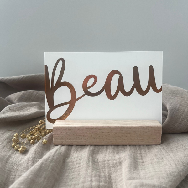 Voorbeeldkaartje 'Beau'