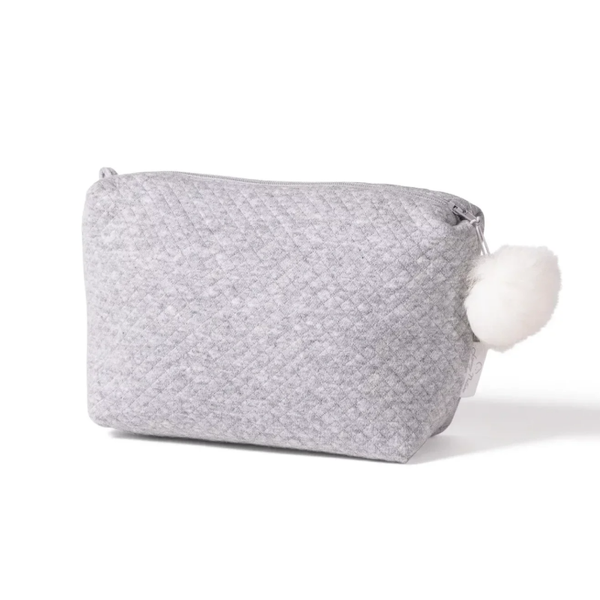 Toilettas Féline met pompon - grijs
